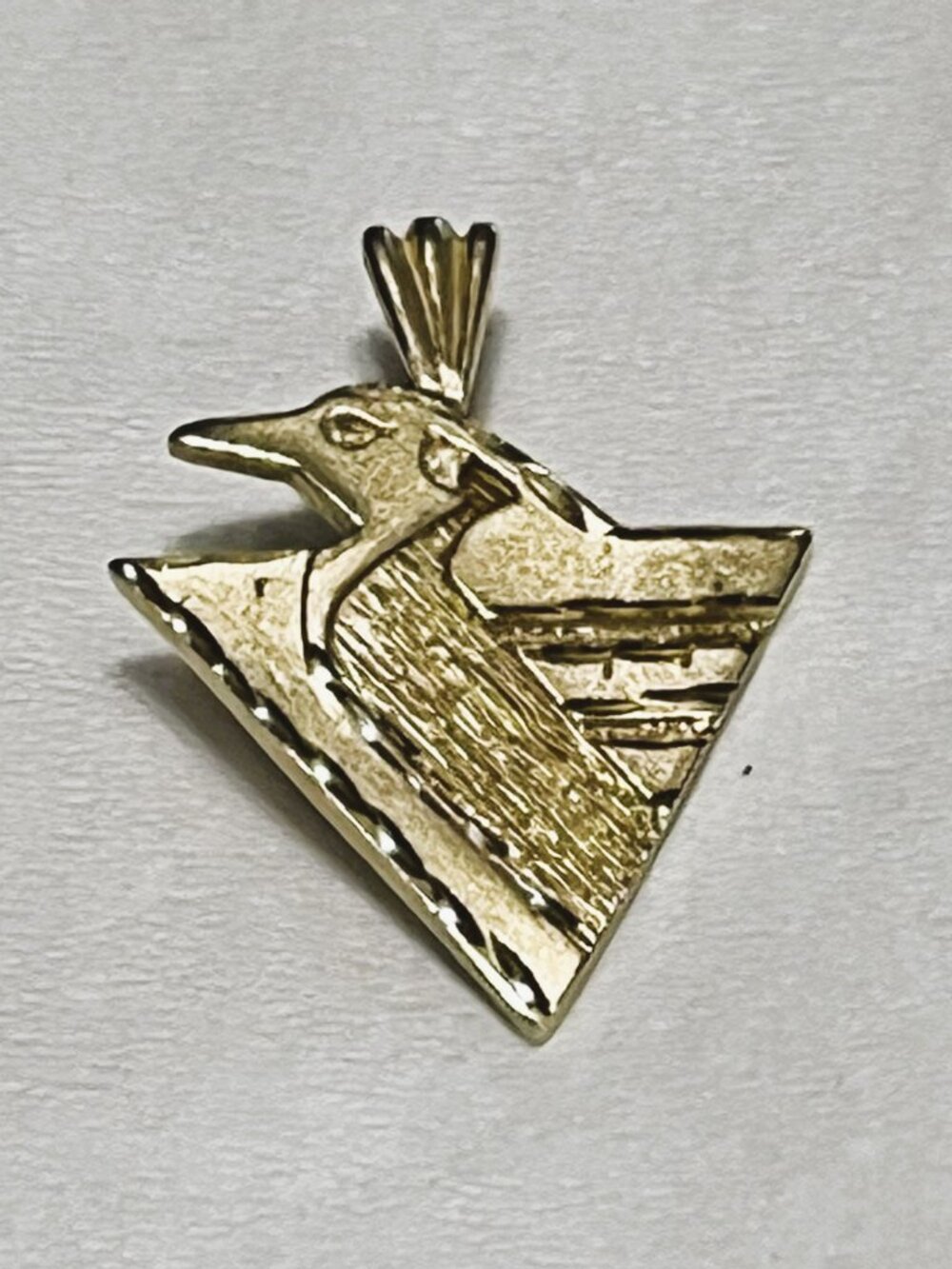 Officially Licensed NHL Pittsburgh Penguins 'RoboPenguin' Logo Pendant 14K Gold